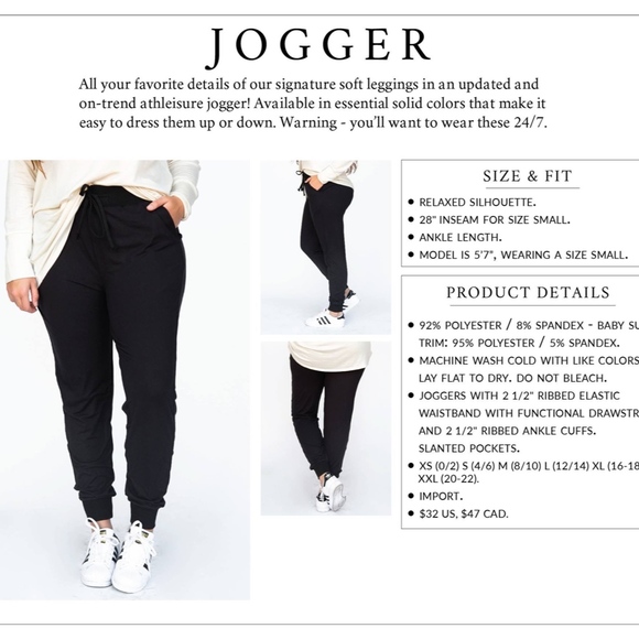 Agnes & Dora | Everyday Jogger Allure Plaid NWT - Picture 6 of 7